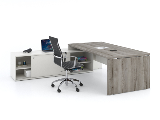 Bureau de direction contemporain avec meuble retour