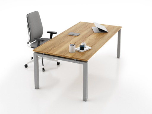 Grand bureau contemporain en bois, origine Europe