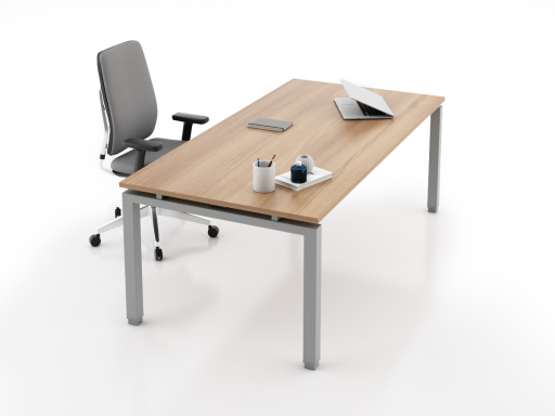 Grand bureau contemporain en bois, origine Europe