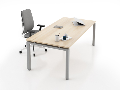 Grand bureau contemporain en bois, origine Europe