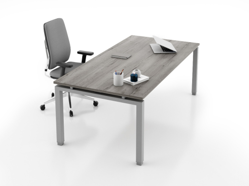 Grand bureau contemporain en bois, origine Europe