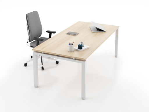 Grand bureau contemporain en bois, origine Europe