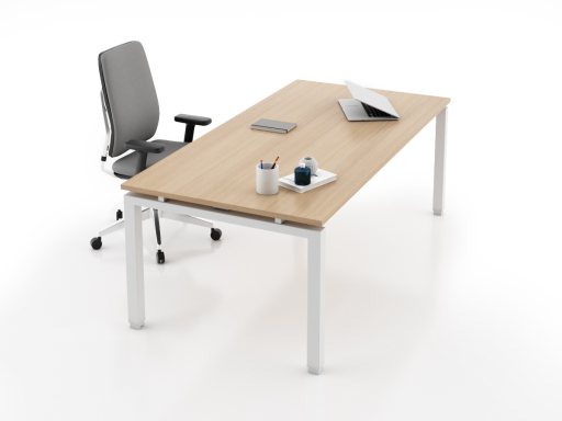 Grand bureau contemporain en bois, origine Europe