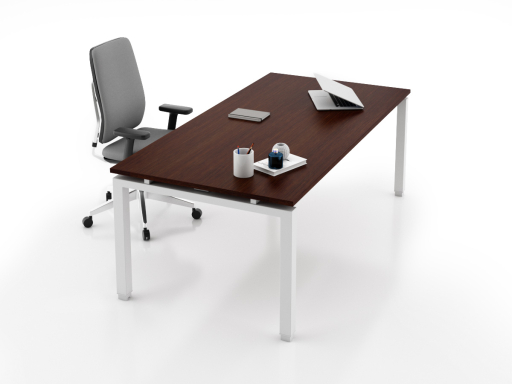 Grand bureau contemporain en bois, origine Europe