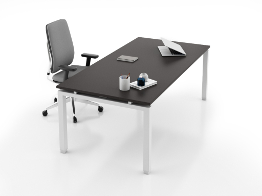 Grand bureau contemporain en bois, origine Europe