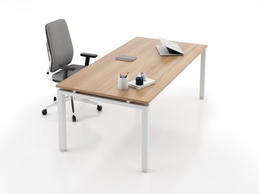 Grand bureau contemporain en bois, origine Europe