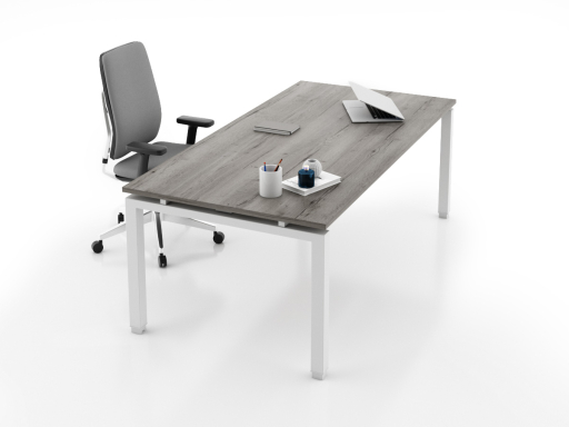 Grand bureau contemporain en bois, origine Europe