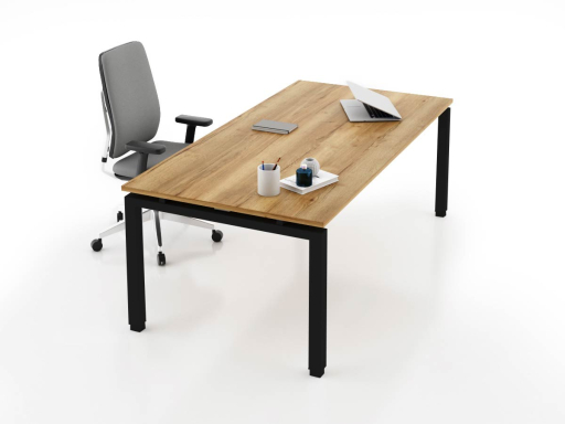 Grand bureau contemporain en bois, origine Europe
