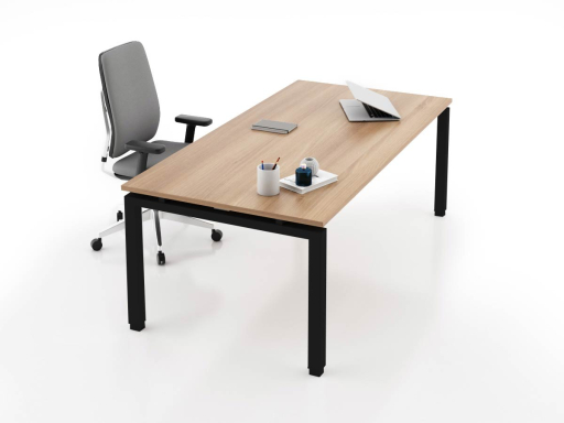Grand bureau contemporain en bois, origine Europe