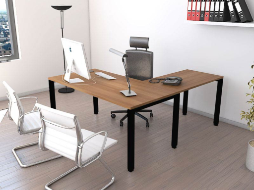 Bureau de direction avec retour secrétaire contemporain
