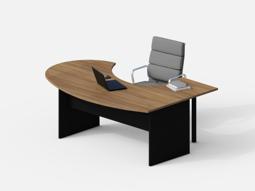 Bureau de direction contemporain compact XL