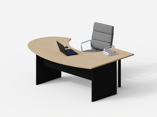 Bureau de direction contemporain compact XL