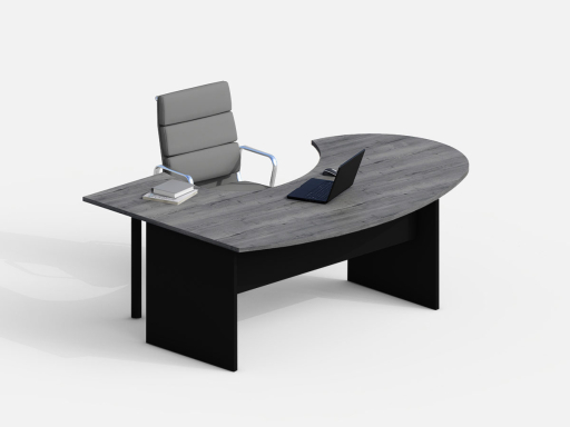 Bureau de direction contemporain compact XL
