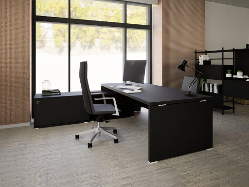 Bureau de direction contemporain avec meuble retour
