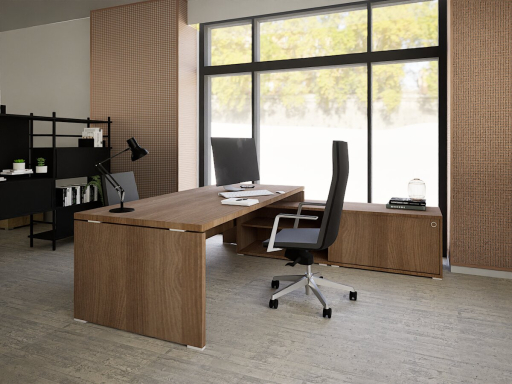 Bureau de direction contemporain avec meuble retour