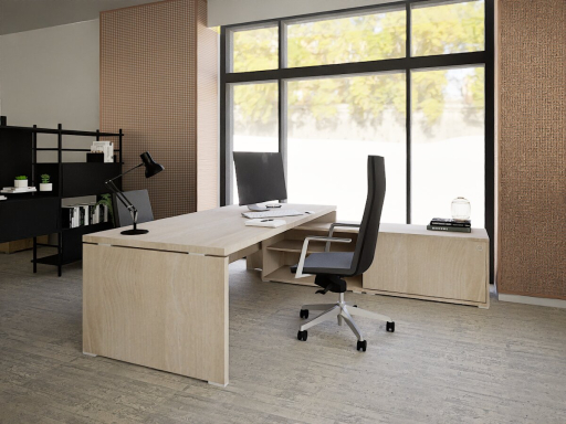 Bureau de direction contemporain avec meuble retour
