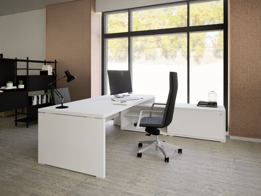 Bureau de direction contemporain avec meuble retour