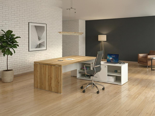 Bureau de direction contemporain avec meuble retour