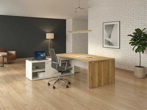 Bureau de direction contemporain avec meuble retour