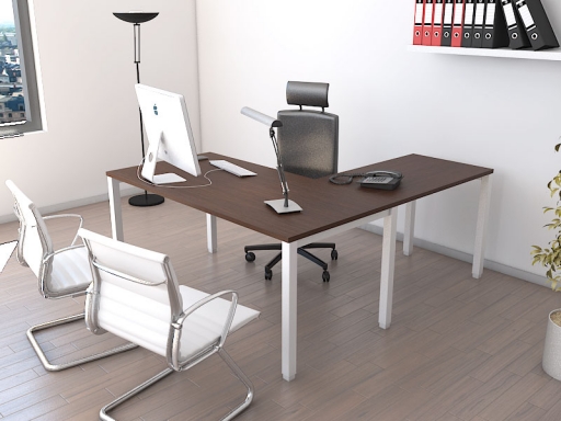 Bureau de direction avec retour secrétaire contemporain
