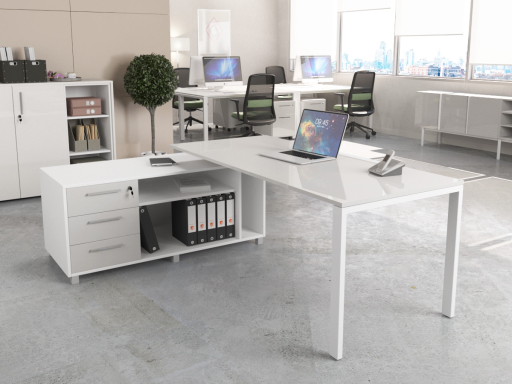 Bureau de direction contemporain laqué sur crédence