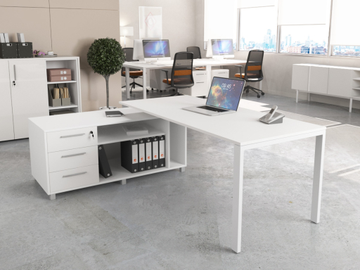 Bureau de direction en angle laqué