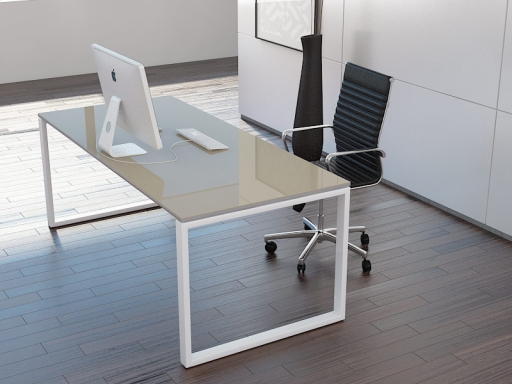 Bureau de direction laqué brillant contemporain