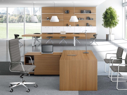 Bureau de direction KENNEDY avec desserte à porte coulissante