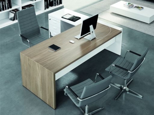 Bureau de direction design avec retour caisson