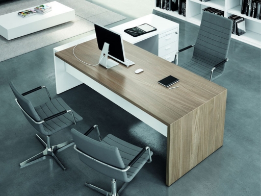 Bureau de direction design avec retour caisson