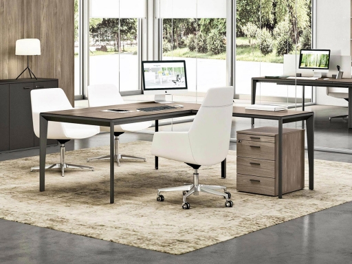 Bureau de direction en angle, haut de gamme
