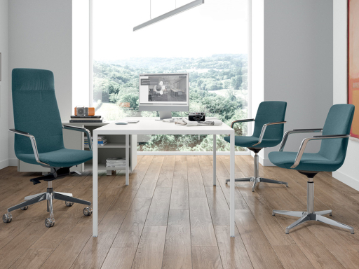 Bureau de direction INTRA en métal, fabriqué en Italie