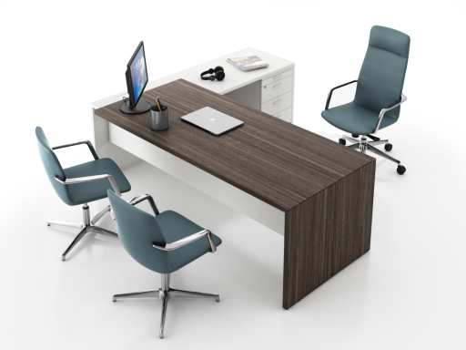 Bureau de direction design avec retour caisson