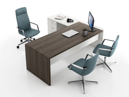 Bureau de direction design avec retour caisson