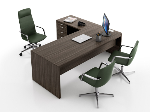 Bureau de direction design avec retour caisson