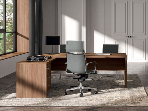 Bureau de direction design avec retour caisson