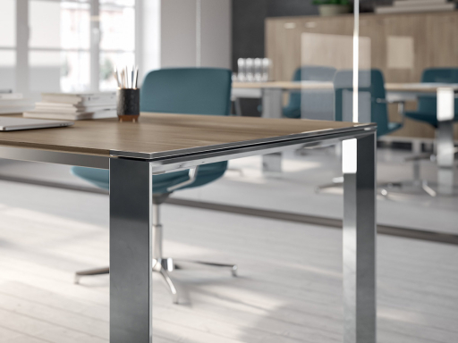 Bureau de direction avec pieds chromés