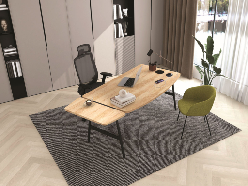 Bureau de manager ave extension de convivialité FLEXY, fabriqué en France