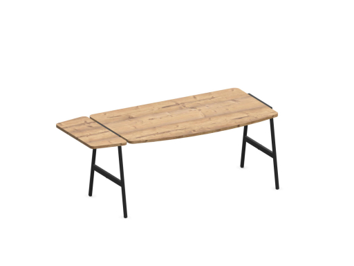 Bureau de manager ave extension de convivialité FLEXY, fabriqué en France