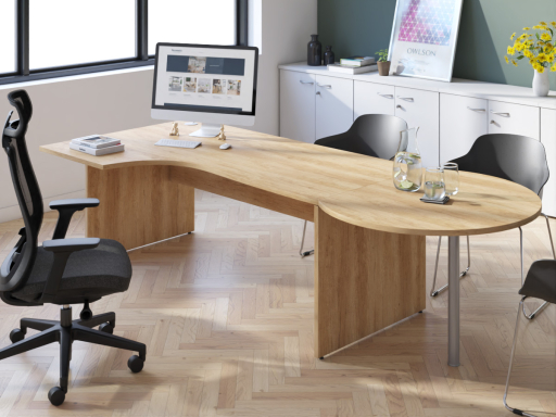 Bureau en angle avec extension de convivialité