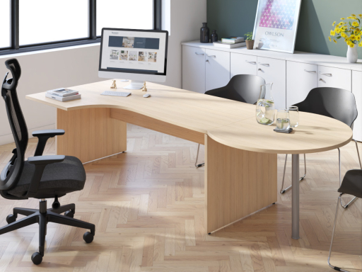 Bureau en angle avec extension de convivialité
