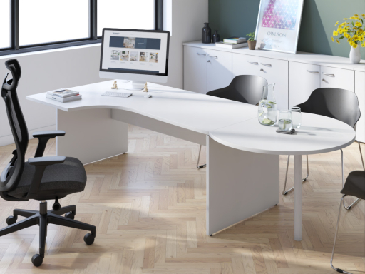 Bureau en angle avec extension de convivialité