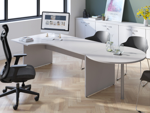 Bureau en angle avec extension de convivialité