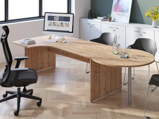 Bureau en angle avec extension de convivialité