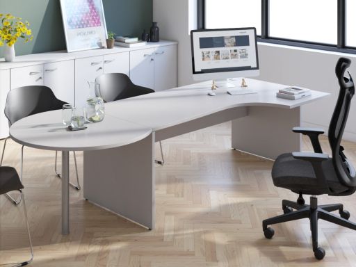 Bureau en angle avec extension de convivialité