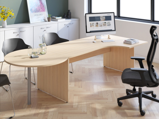 Bureau en angle avec extension de convivialité