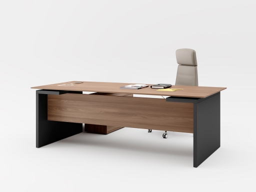 Bureau de direction design en bois, fabrication italienne