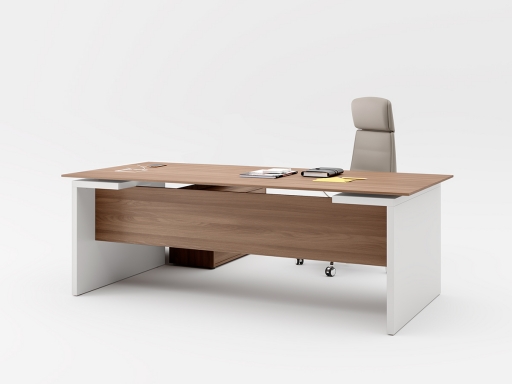 Bureau de direction design en bois, fabrication italienne