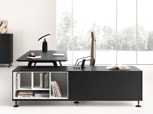 Bureau de direction sur meuble bas FIRENZE , fabriqué en italie