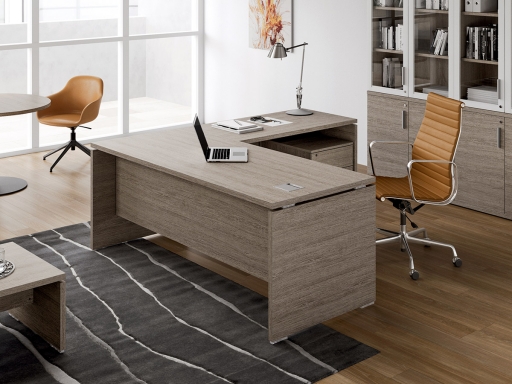 Bureau contemporain en angle ALECTON pas cher